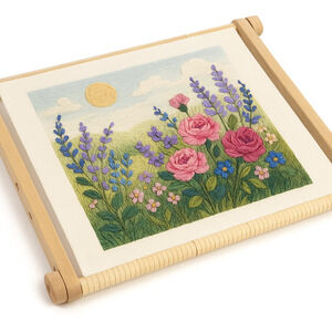 Needlepoint Embroidery Tapestry Scroll Frame 9.8x12.5” Organic Beech Wood
